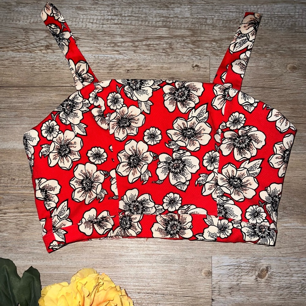 FLORAL CROP TOP